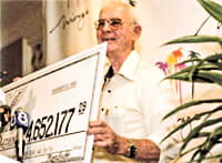 Elmer Sherwin er den første på listen over de historisk største jackpots, og så er han endda på to gange!